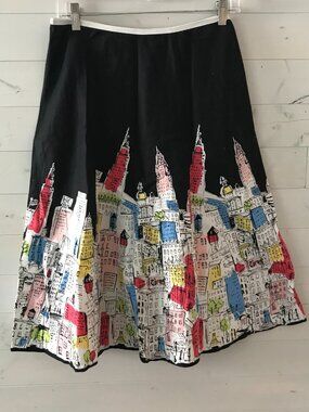 Black Skirt with City Scape by Appointments